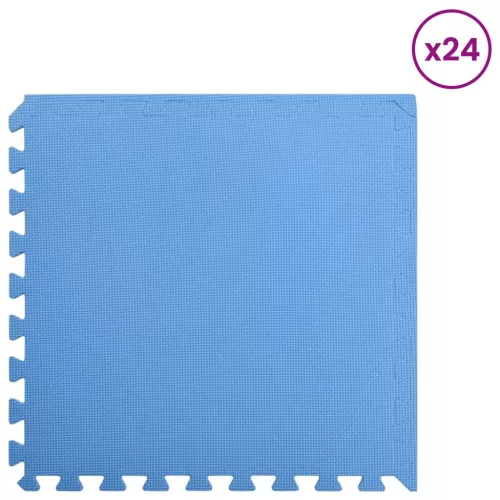  Puzzle edzőszőnyegek 24 pcs Kék 8,64 ㎡ EVA hab