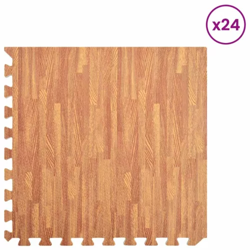  Puzzle edzőszőnyegek 24 pcs Barna 8,64 ㎡ EVA hab