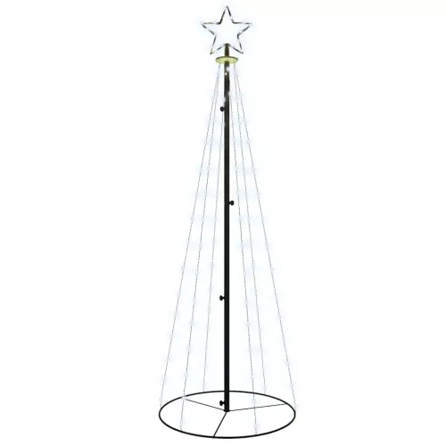  kúp alakú karácsonyfa 108 hideg fehér LED-del 70 x 180 cm