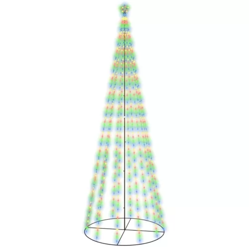  kúp alakú karácsonyfa 732 színes LED-del 160 x 500 cm