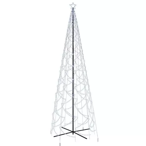  kúp alakú karácsonyfa 1400 hideg fehér LED-del 160 x 500 cm
