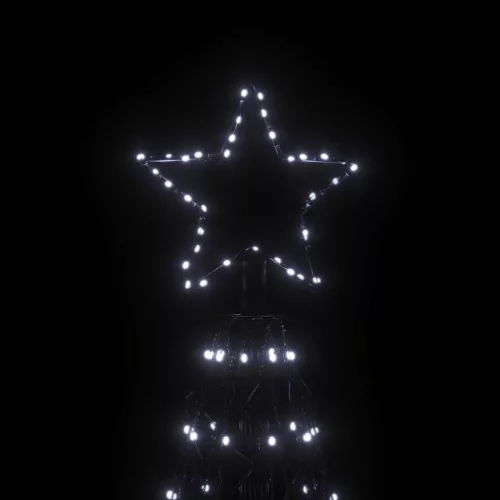  kúp alakú karácsonyfa 1400 hideg fehér LED-del 160 x 500 cm