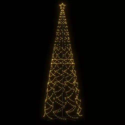  kúp alakú karácsonyfa 1400 meleg fehér LED-del 160 x 500 cm