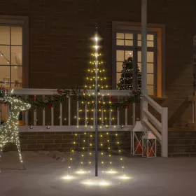  karácsonyfa zászlórúdon 108 meleg fehér LED-del 180 cm