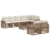  Kerti Kanapé Szett 9 pcs Beige és Krémszínű polirattan