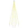  karácsonyfa zászlórúdon 108 meleg fehér LED-del 180 cm