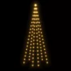  karácsonyfa zászlórúdon 108 meleg fehér LED-del 180 cm