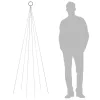  karácsonyfa zászlórúdon 108 meleg fehér LED-del 180 cm