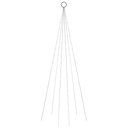  karácsonyfa zászlórúdon 108 hideg fehér LED-del 180 cm