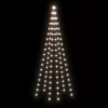  karácsonyfa zászlórúdon 108 hideg fehér LED-del 180 cm