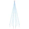  karácsonyfa zászlórúdon 108 kék LED-del 180 cm