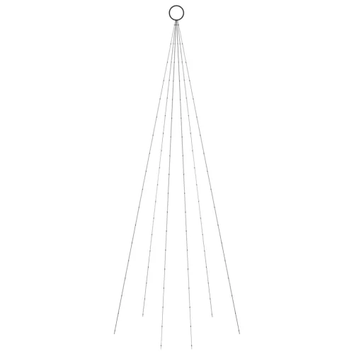  karácsonyfa zászlórúdon 108 kék LED-del 180 cm