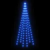  karácsonyfa zászlórúdon 108 kék LED-del 180 cm