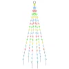  karácsonyfa zászlórúdon 108 színes LED-del 180 cm