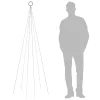  karácsonyfa zászlórúdon 108 színes LED-del 180 cm