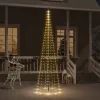  karácsonyfa zászlórúdon 310 meleg fehér LED-del 300 cm
