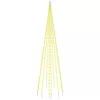  karácsonyfa zászlórúdon 310 meleg fehér LED-del 300 cm