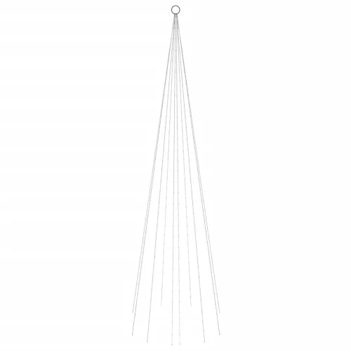  karácsonyfa zászlórúdon 310 meleg fehér LED-del 300 cm