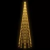  karácsonyfa zászlórúdon 310 meleg fehér LED-del 300 cm