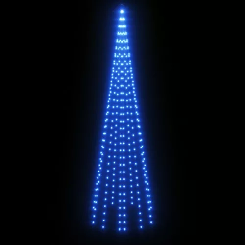  karácsonyfa zászlórúdon 310 kék LED-del 300 cm