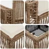  Kerti Kanapé Szett 12 pcs Beige és Krémszínű polirattan