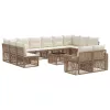  Kerti Kanapé Szett 13 pcs Beige és Krémszínű polirattan