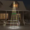  karácsonyfa zászlórúdon 732 színes LED-del 500 cm
