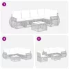  Kerti Kanapé Szett 6 pcs Beige és Krémszínű polirattan