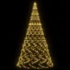  karácsonyfa zászlórúdon 3000 meleg fehér LED-del 800 cm