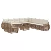  Kerti Kanapé Szett 12 pcs Beige és Krémszínű polirattan