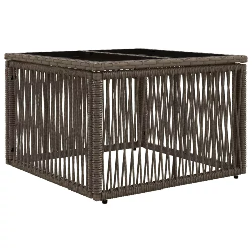  Kerti Kanapé Szett 9 pcs Szürke és sötétszürke polirattan