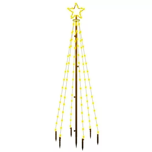  meleg fehér fényű karácsonyfa tüskével 108 LED-del 180 cm
