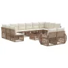  Kerti Kanapé Szett 13 pcs Beige és Krémszínű polirattan