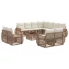  Kerti Kanapé Szett 12 pcs Beige és Krémszínű polirattan