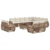  Kerti Kanapé Szett 13 pcs Beige és Krémszínű polirattan