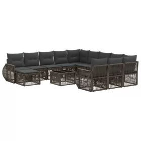  Kerti Kanapé Szett 13 pcs Szürke polirattan