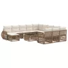  Kerti Kanapé Szett 13 pcs Bézs polirattan