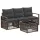  Kerti Kanapé Szett 4 pcs Szürke polirattan