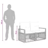  Kerti Kanapé Szett 10 pcs Szürke polirattan