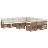  Kerti Kanapé Szett 12 pcs Bézs polirattan