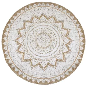  kör alakú, fonott juta szőnyeg nyomott mintával 180 cm