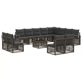  Kerti Kanapé Szett 13 pcs Szürke polirattan