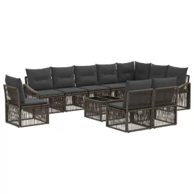  Kerti Kanapé Szett 11 pcs Szürke polirattan