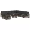  Kerti Kanapé Szett 12 pcs Szürke polirattan
