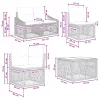  Kerti Kanapé Szett 12 pcs Bézs polirattan