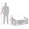  Kerti Kanapé Szett 10 pcs Szürke polirattan