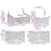  Kerti Kanapé Szett 10 pcs Bézs polirattan