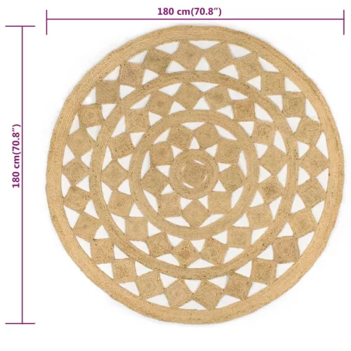 kézzel font jutaszőnyeg 180 cm