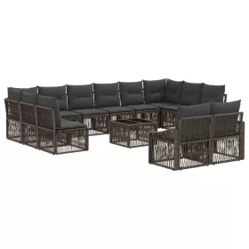 Kerti Kanapé Szett 13 pcs Szürke polirattan