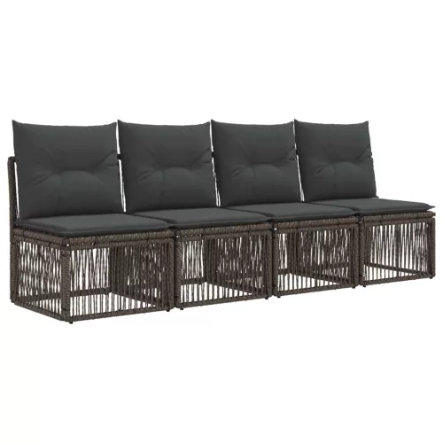  Kerti Kanapé Szett 13 pcs Szürke polirattan